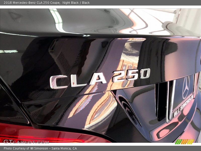 Night Black / Black 2018 Mercedes-Benz CLA 250 Coupe