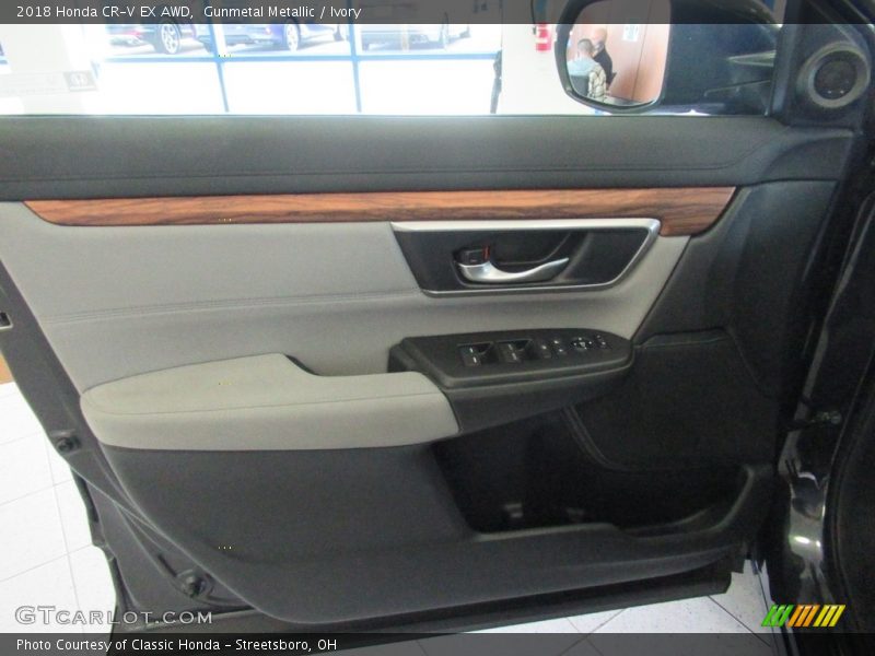 Gunmetal Metallic / Ivory 2018 Honda CR-V EX AWD