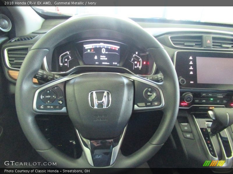 Gunmetal Metallic / Ivory 2018 Honda CR-V EX AWD
