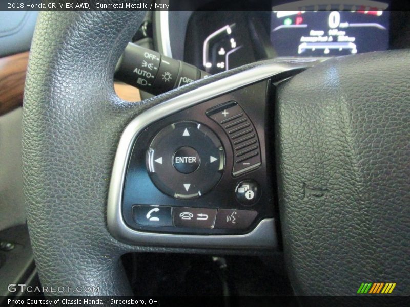 Gunmetal Metallic / Ivory 2018 Honda CR-V EX AWD