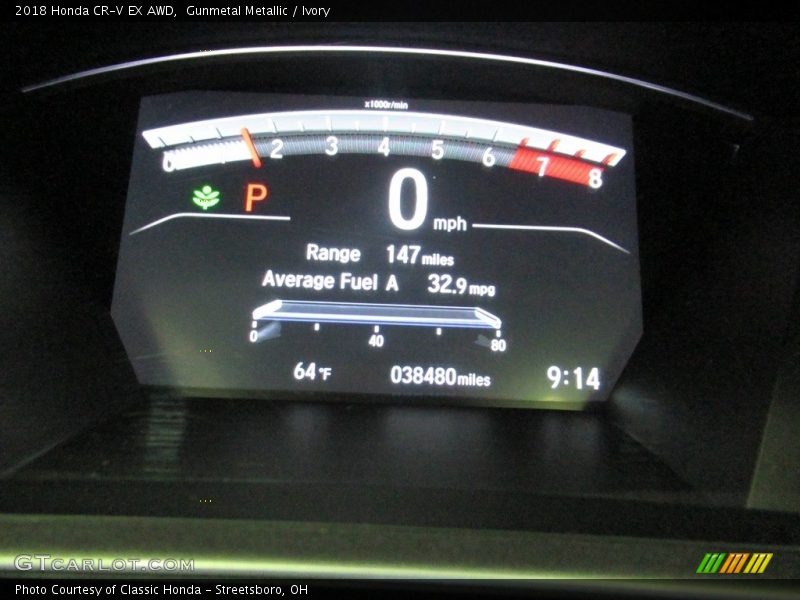Gunmetal Metallic / Ivory 2018 Honda CR-V EX AWD
