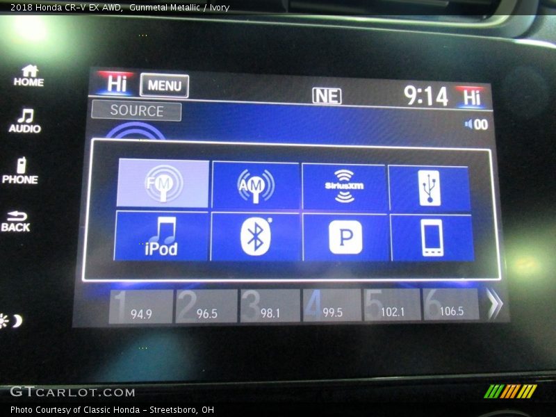 Gunmetal Metallic / Ivory 2018 Honda CR-V EX AWD