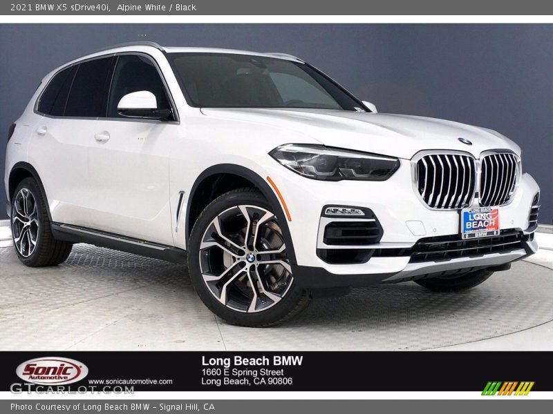 Alpine White / Black 2021 BMW X5 sDrive40i