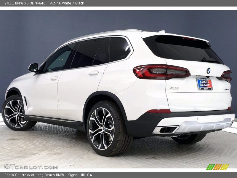 Alpine White / Black 2021 BMW X5 sDrive40i