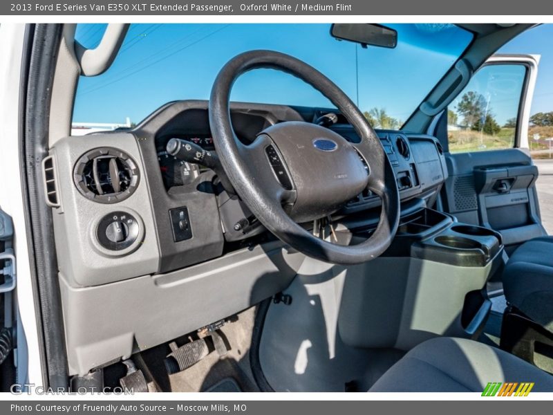 Oxford White / Medium Flint 2013 Ford E Series Van E350 XLT Extended Passenger