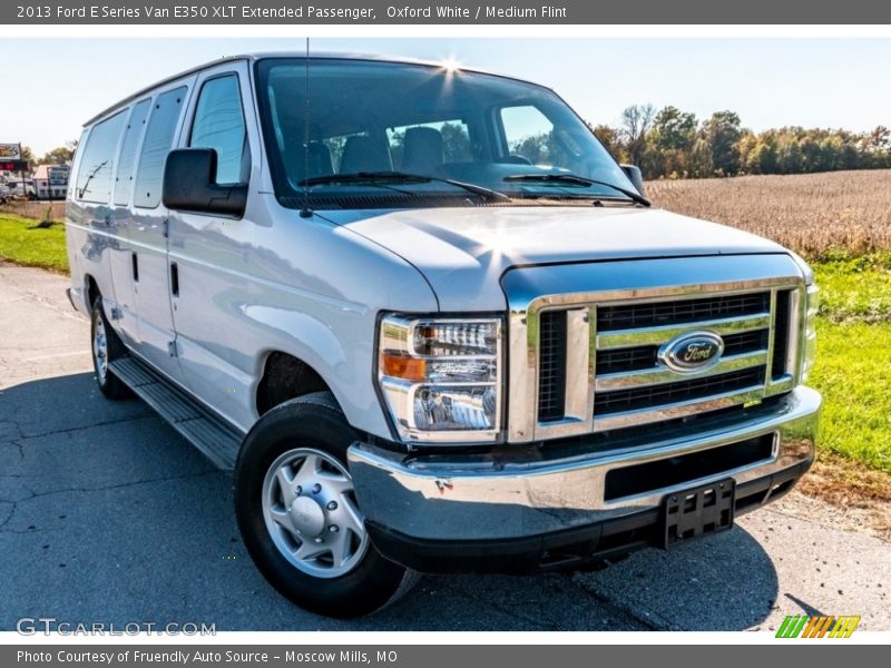 Oxford White / Medium Flint 2013 Ford E Series Van E350 XLT Extended Passenger