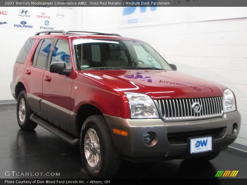 Vivid Red Metallic / Medium Dark Parchment 2003 Mercury Mountaineer Convenience AWD