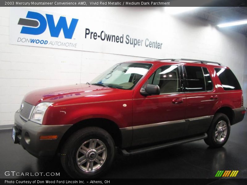 Vivid Red Metallic / Medium Dark Parchment 2003 Mercury Mountaineer Convenience AWD