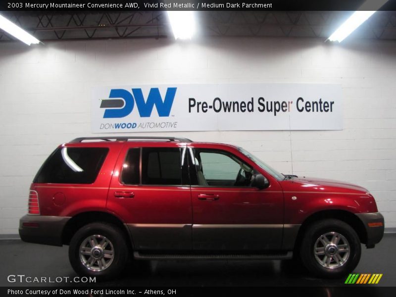 Vivid Red Metallic / Medium Dark Parchment 2003 Mercury Mountaineer Convenience AWD