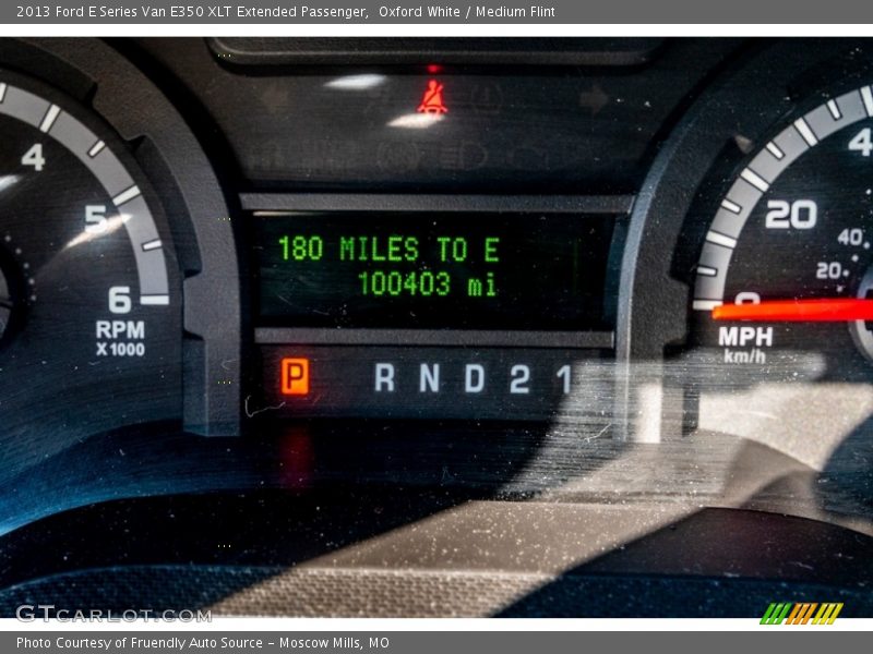 Oxford White / Medium Flint 2013 Ford E Series Van E350 XLT Extended Passenger
