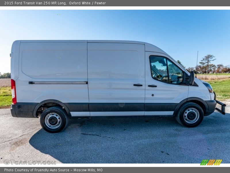 Oxford White / Pewter 2015 Ford Transit Van 250 MR Long
