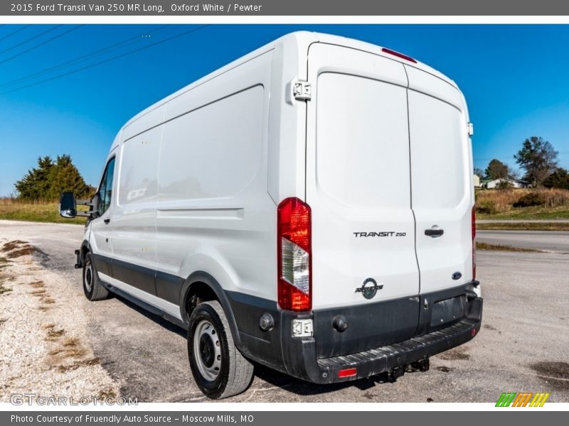 Oxford White / Pewter 2015 Ford Transit Van 250 MR Long