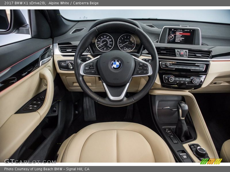 Alpine White / Canberra Beige 2017 BMW X1 sDrive28i