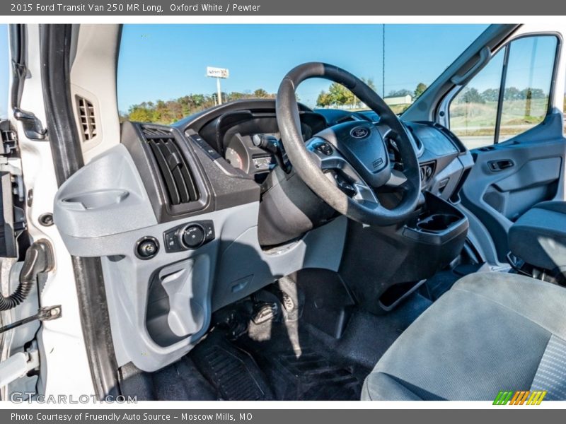 Oxford White / Pewter 2015 Ford Transit Van 250 MR Long