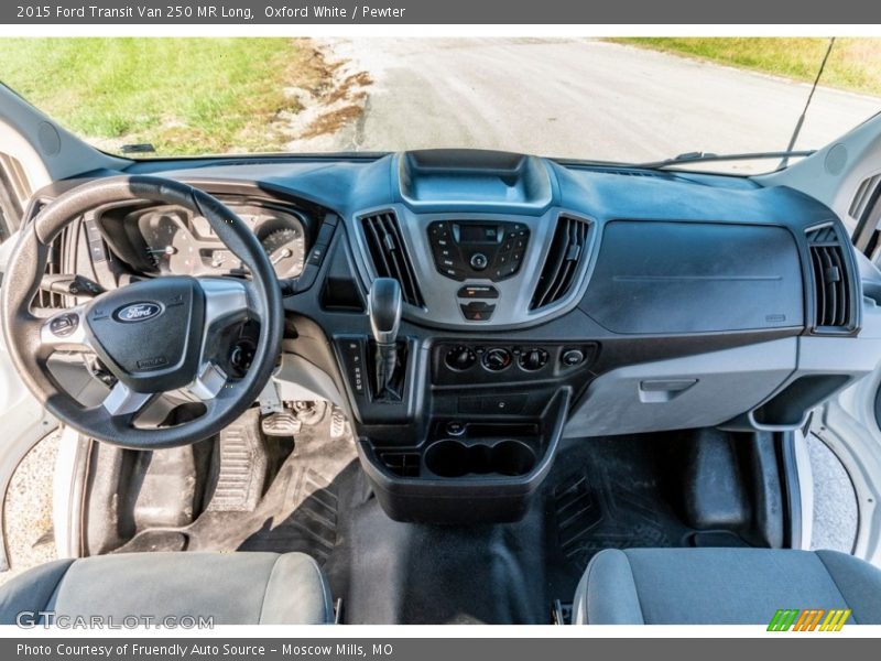 Oxford White / Pewter 2015 Ford Transit Van 250 MR Long