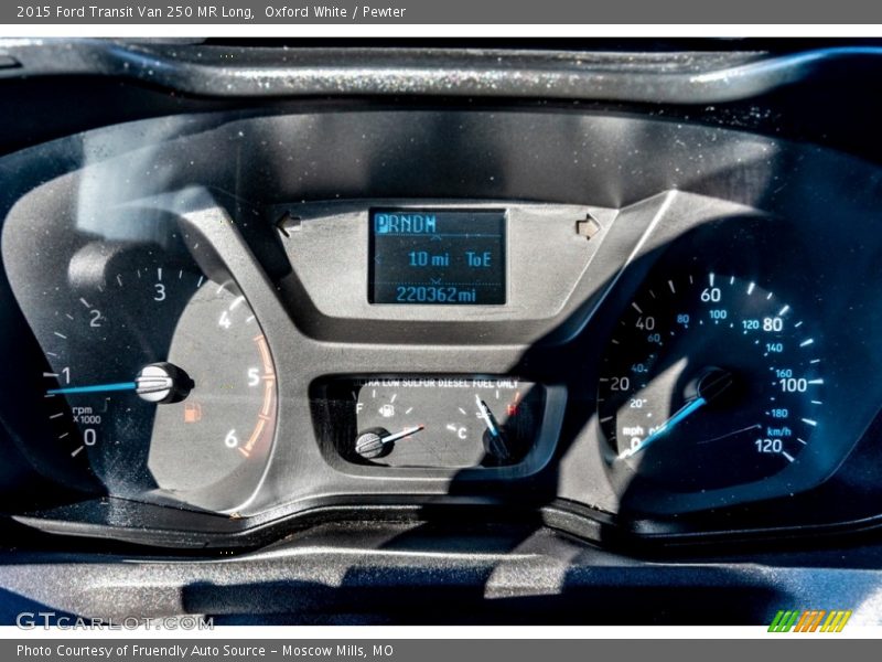 Oxford White / Pewter 2015 Ford Transit Van 250 MR Long