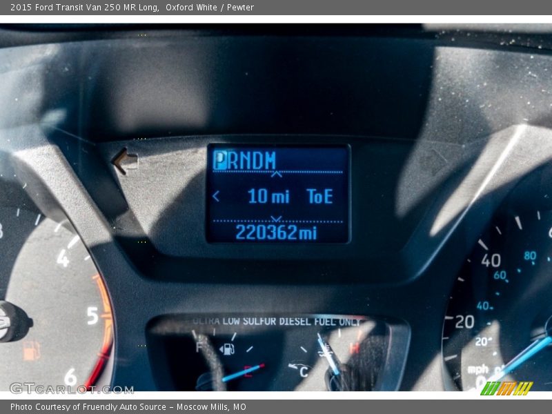 Oxford White / Pewter 2015 Ford Transit Van 250 MR Long