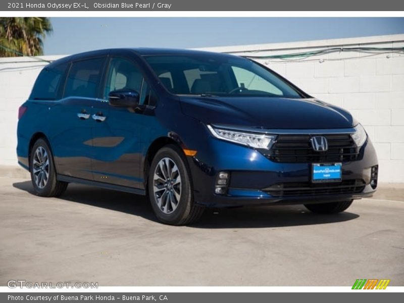 Obsidian Blue Pearl / Gray 2021 Honda Odyssey EX-L