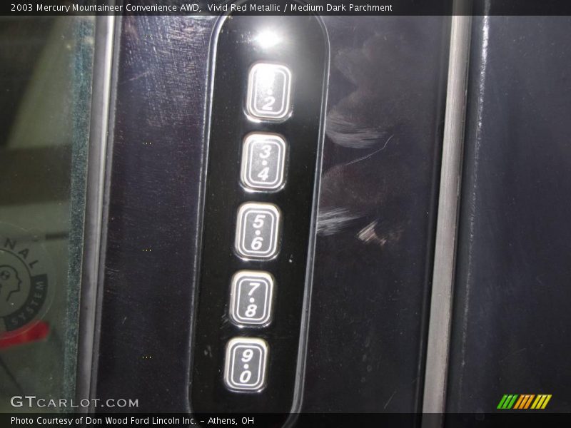 Vivid Red Metallic / Medium Dark Parchment 2003 Mercury Mountaineer Convenience AWD