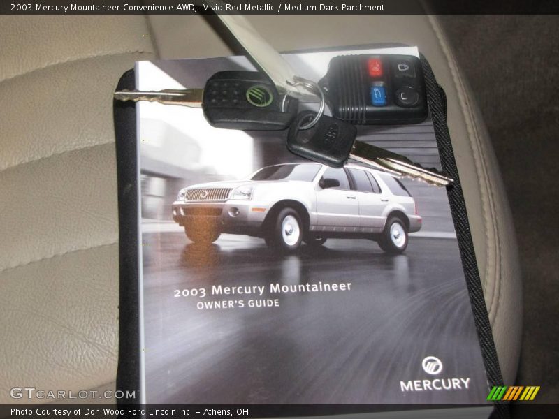 Vivid Red Metallic / Medium Dark Parchment 2003 Mercury Mountaineer Convenience AWD