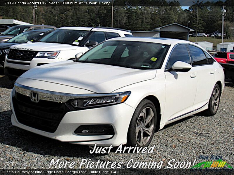 Platinum White Pearl / Ivory 2019 Honda Accord EX-L Sedan