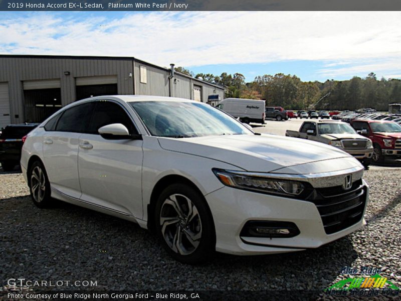 Platinum White Pearl / Ivory 2019 Honda Accord EX-L Sedan