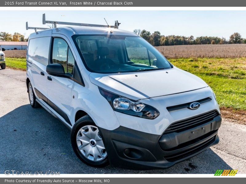 Frozen White / Charcoal Black Cloth 2015 Ford Transit Connect XL Van