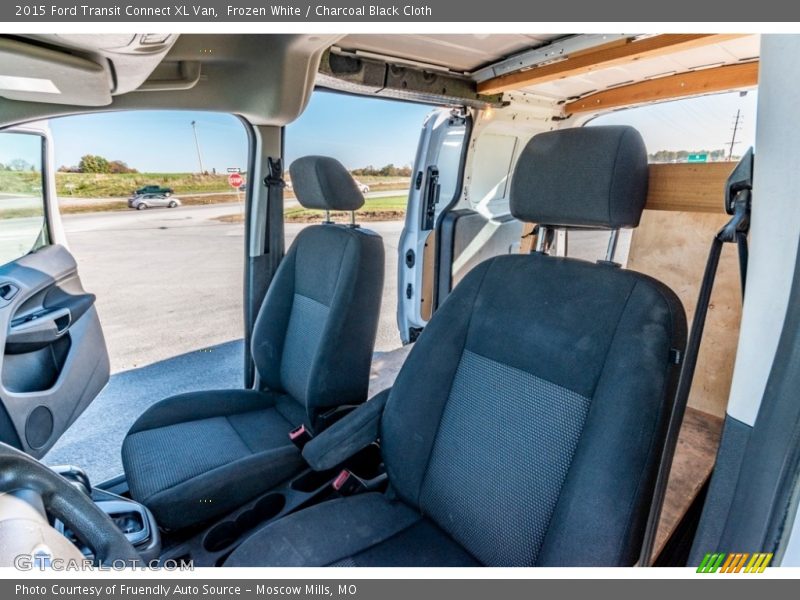 Frozen White / Charcoal Black Cloth 2015 Ford Transit Connect XL Van