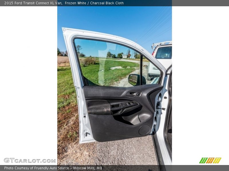 Frozen White / Charcoal Black Cloth 2015 Ford Transit Connect XL Van
