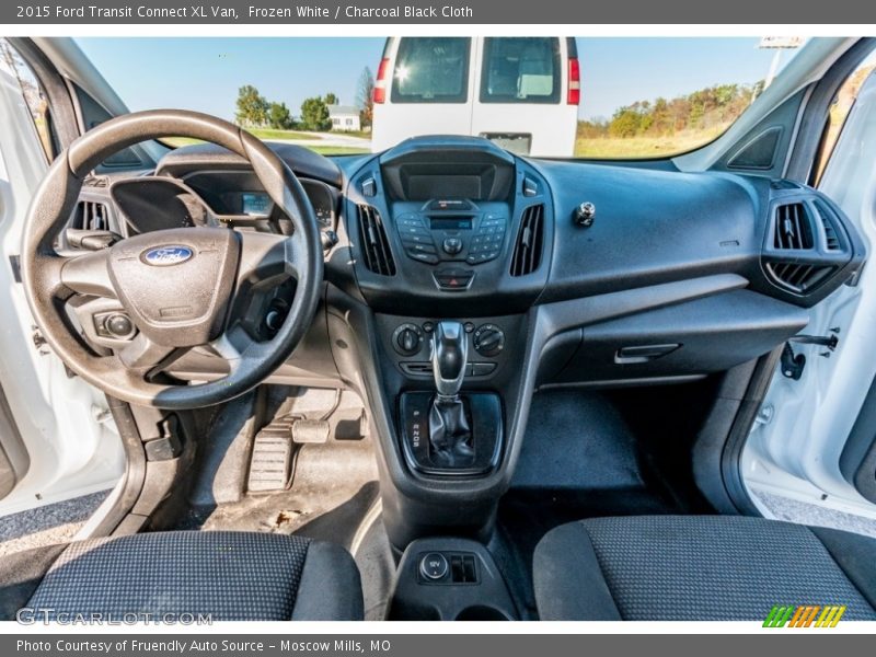 Frozen White / Charcoal Black Cloth 2015 Ford Transit Connect XL Van