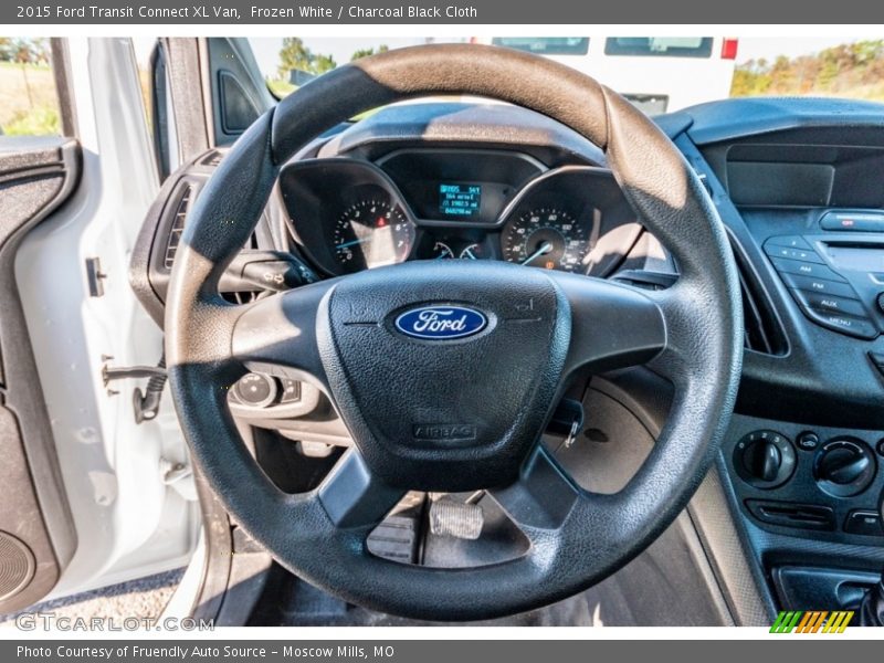 Frozen White / Charcoal Black Cloth 2015 Ford Transit Connect XL Van