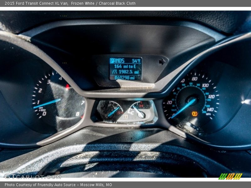 Frozen White / Charcoal Black Cloth 2015 Ford Transit Connect XL Van