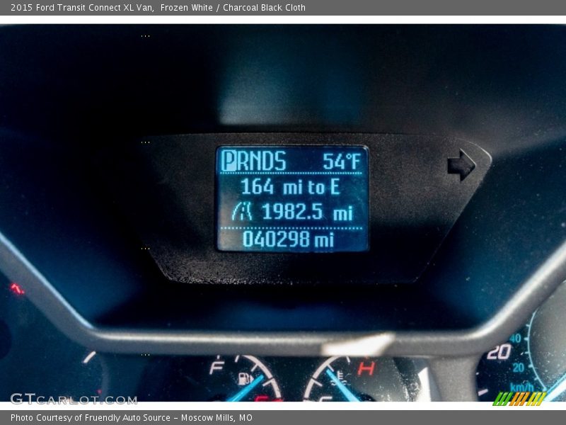 Frozen White / Charcoal Black Cloth 2015 Ford Transit Connect XL Van