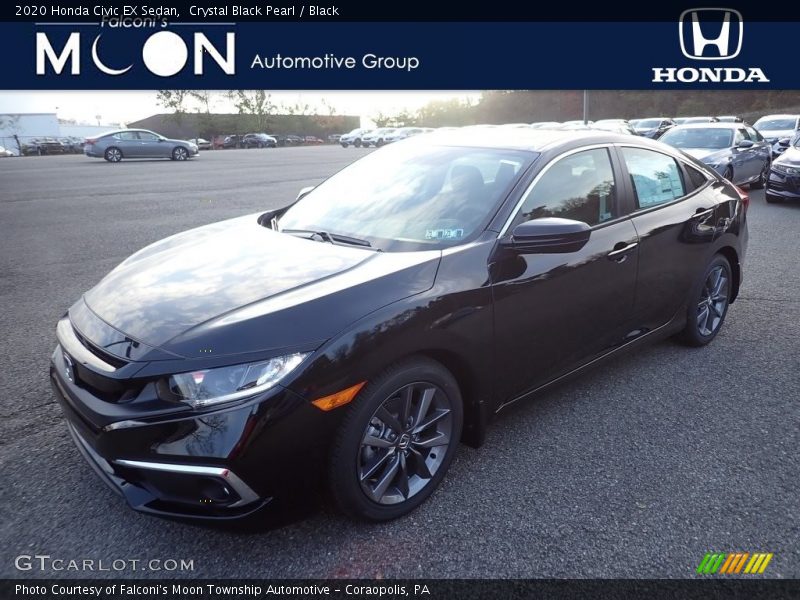 Crystal Black Pearl / Black 2020 Honda Civic EX Sedan