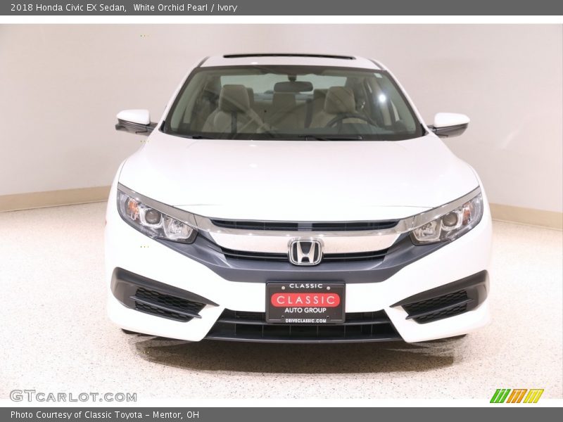 White Orchid Pearl / Ivory 2018 Honda Civic EX Sedan