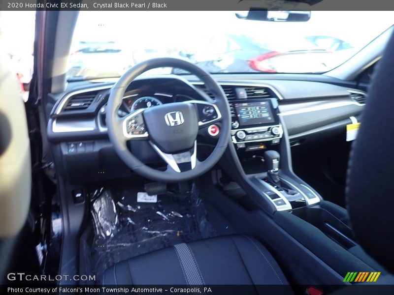 Crystal Black Pearl / Black 2020 Honda Civic EX Sedan