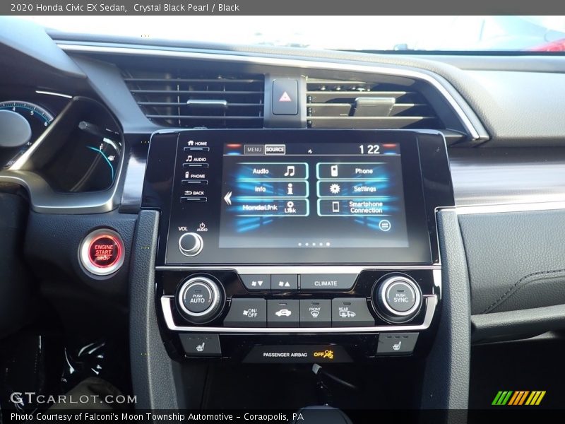 Crystal Black Pearl / Black 2020 Honda Civic EX Sedan