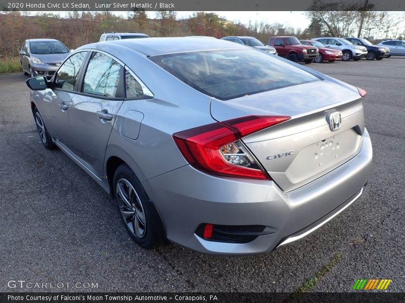 Lunar Silver Metallic / Black 2020 Honda Civic LX Sedan