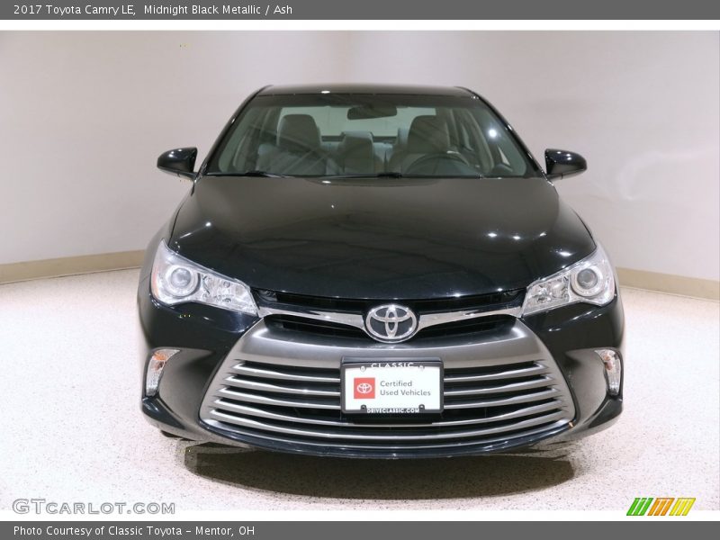 Midnight Black Metallic / Ash 2017 Toyota Camry LE