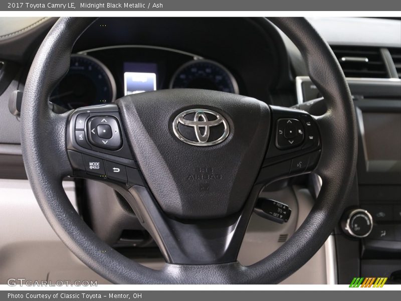Midnight Black Metallic / Ash 2017 Toyota Camry LE