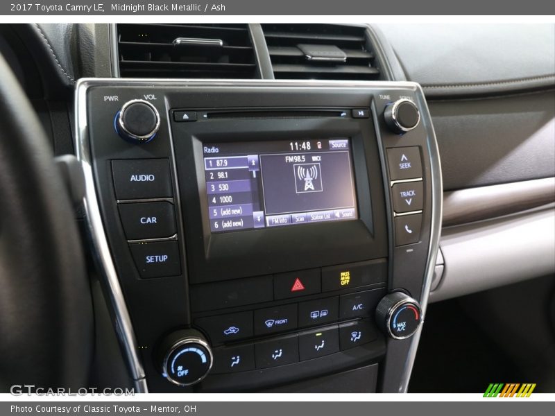 Midnight Black Metallic / Ash 2017 Toyota Camry LE