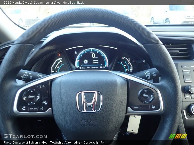 Lunar Silver Metallic / Black 2020 Honda Civic LX Sedan