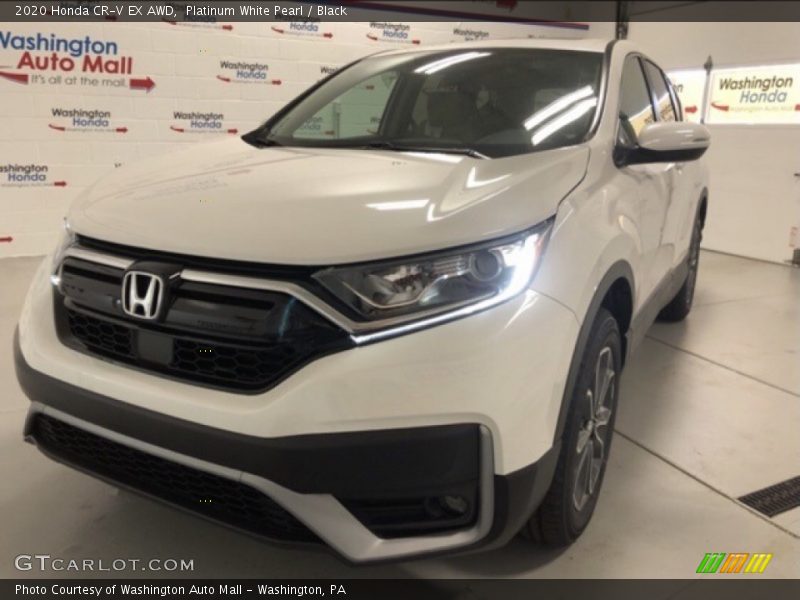 Platinum White Pearl / Black 2020 Honda CR-V EX AWD