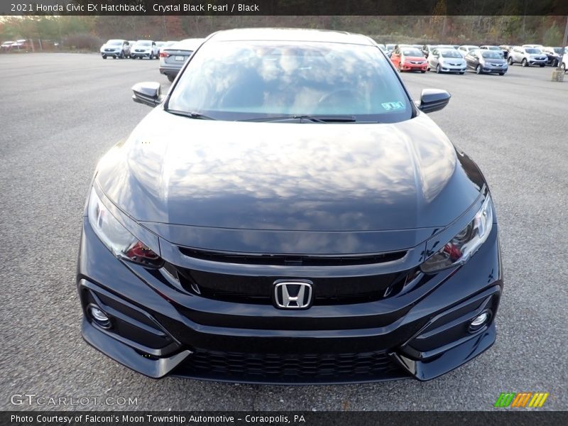 Crystal Black Pearl / Black 2021 Honda Civic EX Hatchback