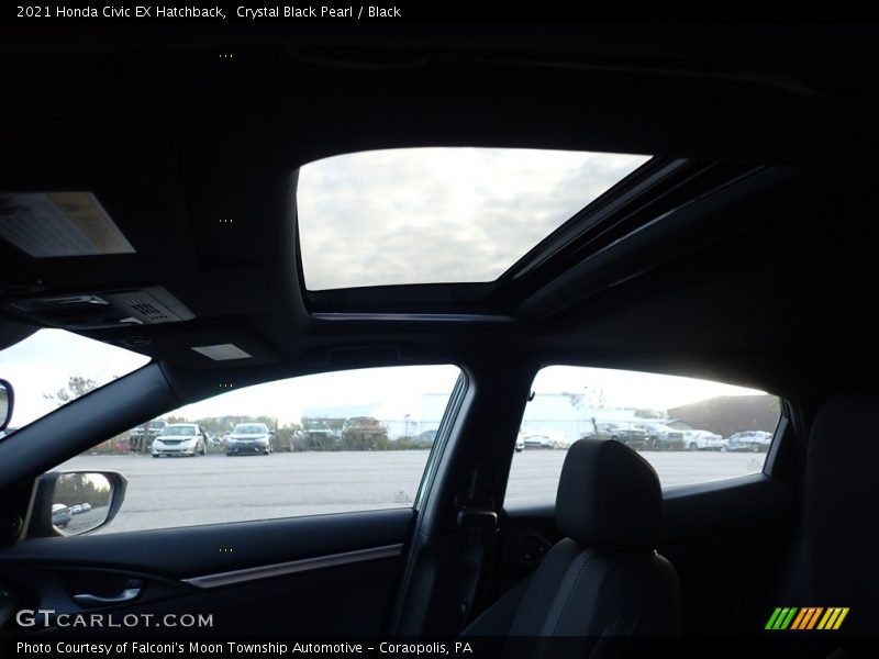 Crystal Black Pearl / Black 2021 Honda Civic EX Hatchback