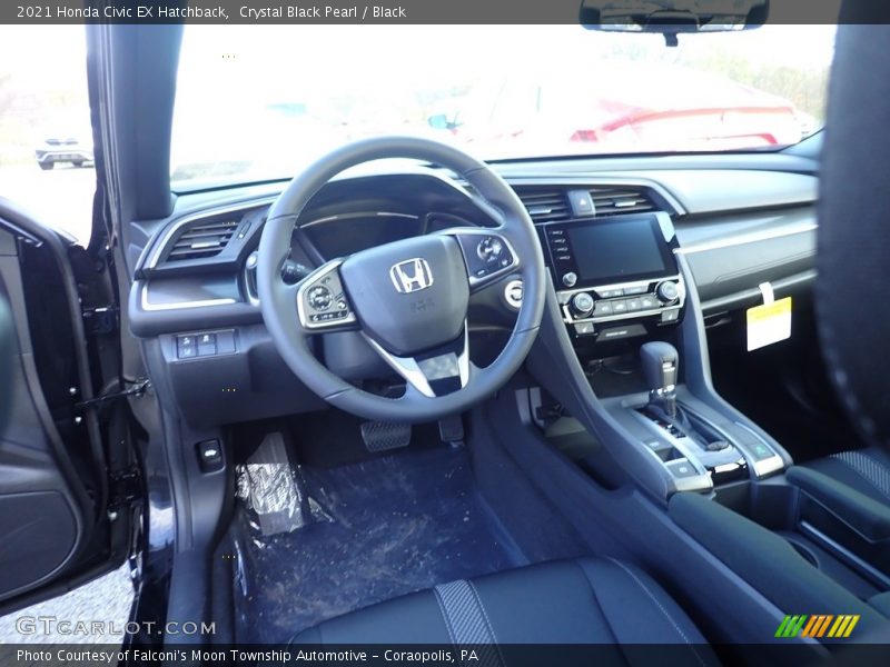 Crystal Black Pearl / Black 2021 Honda Civic EX Hatchback