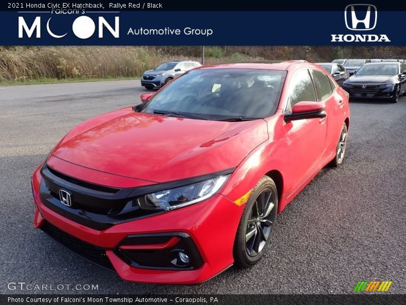 Rallye Red / Black 2021 Honda Civic EX Hatchback