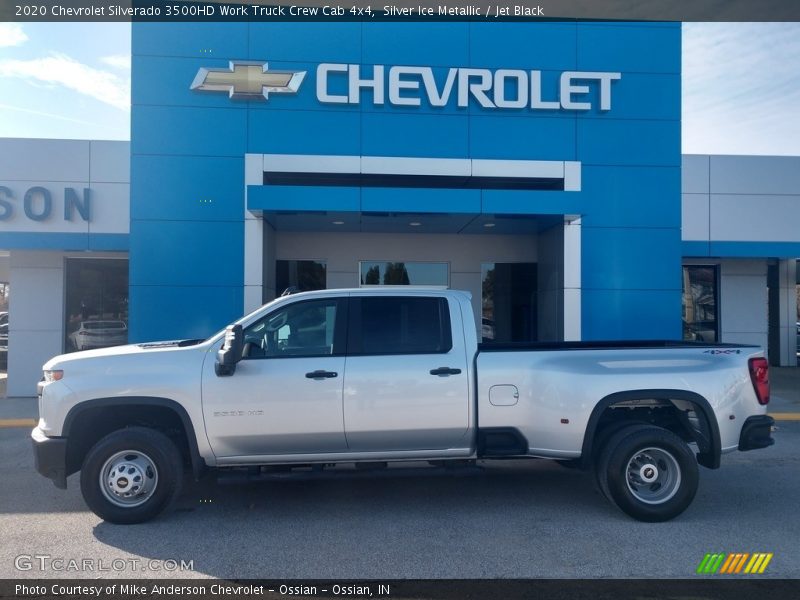 Silver Ice Metallic / Jet Black 2020 Chevrolet Silverado 3500HD Work Truck Crew Cab 4x4