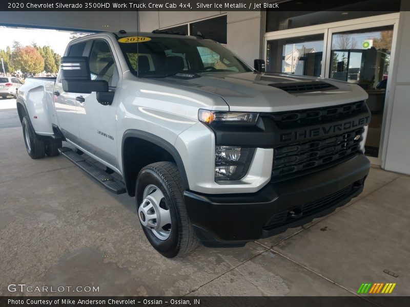 Silver Ice Metallic / Jet Black 2020 Chevrolet Silverado 3500HD Work Truck Crew Cab 4x4