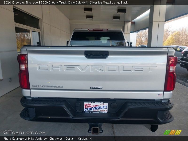 Silver Ice Metallic / Jet Black 2020 Chevrolet Silverado 3500HD Work Truck Crew Cab 4x4